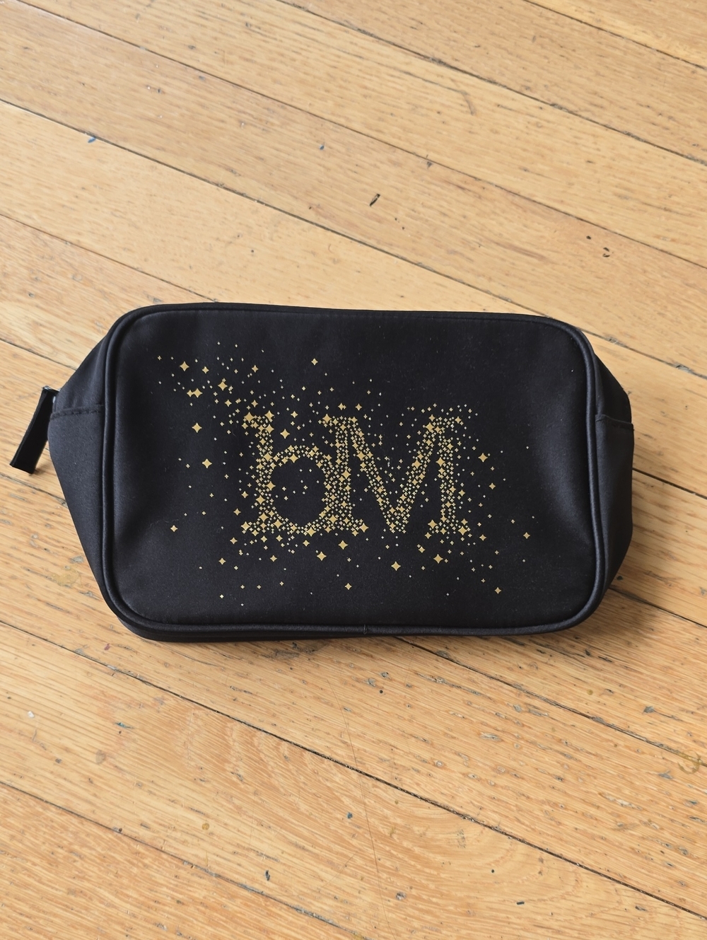*NWOT* bareMinerals LIMITED EDITION Black Cosmetics Bag with Gold StarryLogo